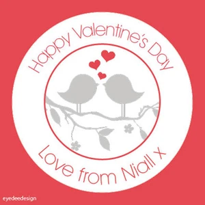 Pájaros del amor personalizados Día de las madres Pegatinas de San Valentín Gracias Sweet Love-V15 - Imagen 1 de 1