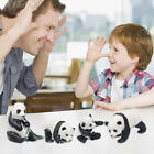 4Pcs Panda Figurines Cute Panda Toy Set Realistic Animal Figures Bamboo Garden D