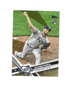 2017 Topps Update Gold #US240 Jacob Faria /2017 TAMPA RAYS - Picture 1 of 2