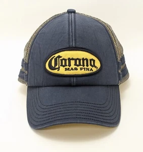 Sombrero Corona Cerveza Mas Fina Azul Denim Desteñido con Malla Dos Barras Camionero Gorra Snapback - Imagen 1 de 8