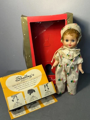 Muñeca Eegee Baby Shelly años 50 con caja, folleto. Muñeca VINTAGE 8" Foto 1 de 4