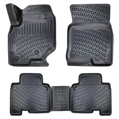 Напольные коврики вкладыш подходит для SsangYong Rexton 2017-2024 3D литые водонепроницаемые черные 4x - Изображение 1 из 4