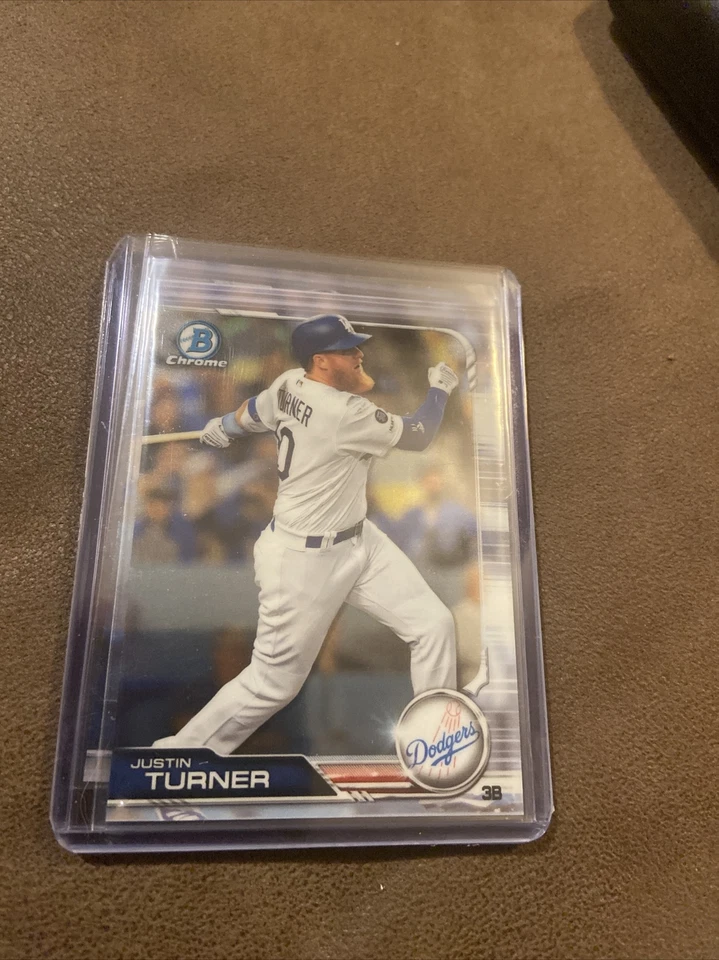 2019 BOWMAN CHROME JUSTIN TURNER #99 Los Angeles Dodgers - Image 1 of 1