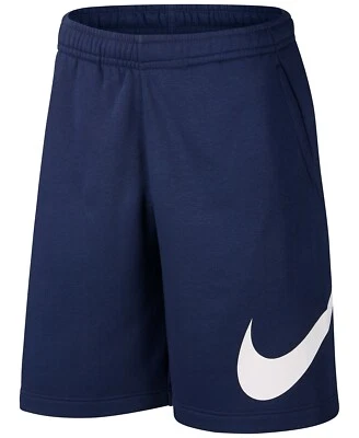 NUEVO CON ETIQUETAS NIKE Para hombres Regular Grande y Alto Logo Swoosh Polar Pantalones Cortos Azul Marino Foto 1 de 4