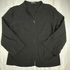 Marco Polo Black Women’s Zip Front 3/4 Sleeve Jacket - M 