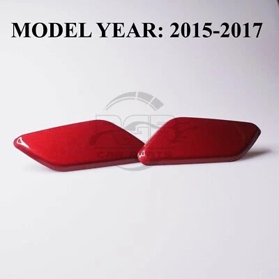 Pair Side Headlight Washer Cover For Mitsubishi Outlander MK3 15-17 Red P26 - image 1 of 4