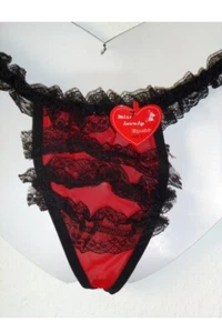 Heiße Strings mit schöner Rüsche und Schleife hinten verschiedene Farben, Paket - Picture 1 of 6
