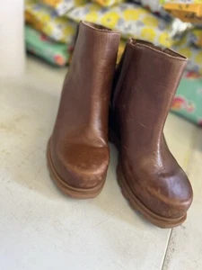 Sorel Joan of Arctic Wedge III Reißverschluss Bootie Haselnuss Gummi 2 Damen US Größe 6,5 - Bild 1 von 9