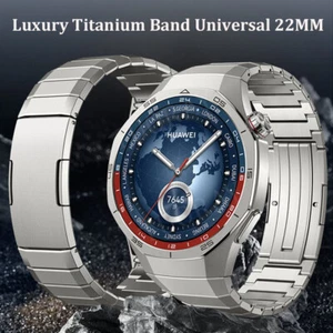 Correa de metal de titanio para reloj inteligente Samsung/Huwei/Garmin/Amazfit 22 mm universal - Imagen 1 de 13