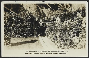 1920er Mr & Mrs Partridge Ben My Chree British Columbia Postkarte - Bild 1 von 2
