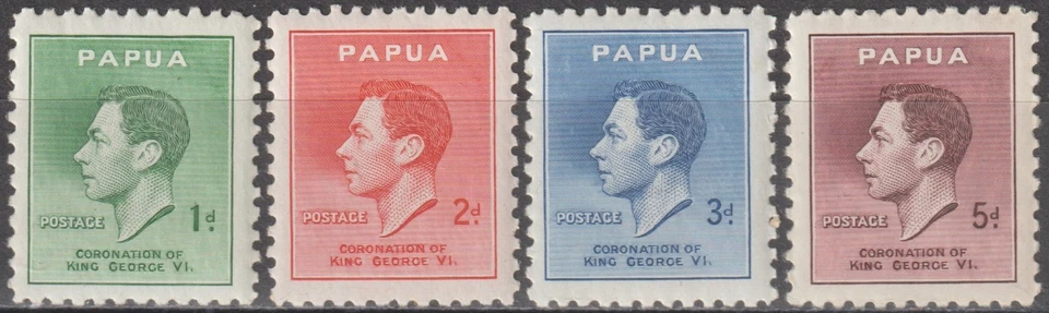 EDSROOM-21577 Papúa 118-121 MNH 1937 Coronación Completa Foto 1 de 1
