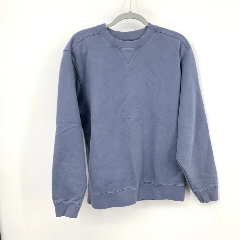 LL Bean Hombres Talla Mediana Sudadera Cuello Redondo Pullover Top Azul Algodón Tradicional Foto 1 de 4