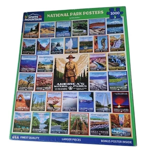 White Mountain NATIONAL PARK POSTER Puzzle 1000 Pcs 24x30" USA Ages 12+ Complete - Picture 1 of 15