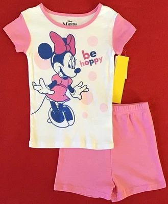 Nuevo MINNIE MOUSE 2 piezas Conjunto de Pijamas Niñas 8 DISNEY Dormir Top Camisa Camiseta Pantalones Cortos Nuevo con Etiquetas Foto 1 de 2