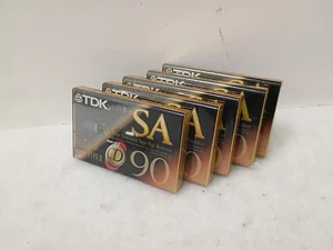 TDK SA 90 High Bias Type II Audio Cassette Tapes 5 Stück Slimline EcoCase - Bild 1 von 3