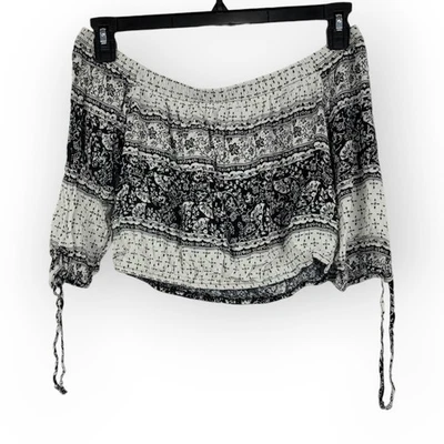 Top corto Polly & Esther estampado floral fuera del hombro talla M Boho Cottagecore Foto 1 de 4
