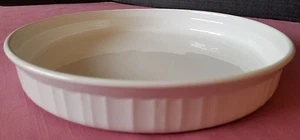 Plato de hornear quiche redondo Corning Ware F-3-B blanco francés 24 cm 10 pulgadas - Imagen 1 de 4