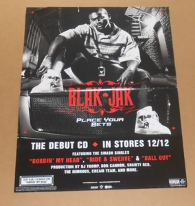 Blak Jak Place Your Bets Poster Promo Original 18x24 RARE - Picture 1 of 3