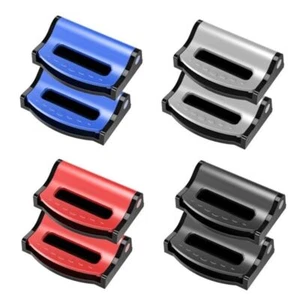 2PCS Car Safety Seat Belt Clip Adjuster Buckle Strap Stopper Clamps Safe Comfort - Picture 1 of 16