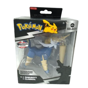 Pokemon Select Samurott Clamiral 6" Series 4 Jazwares Articulated Trainer Team - Picture 1 of 11