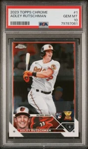 2023 Topps Chrome Adley Rutschman Rookie Orioles RC PSA 10 ๐ - Picture 1 of 3