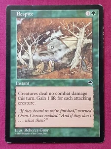 Magic The Gathering TEMPEST RESPITE tarjeta verde Magic The Gathering - Imagen 1 de 2