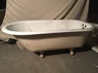 Clawfoot tub, 1925. Vintage Ninety-Five Years Old, Cast Iron, Porcelain Interior