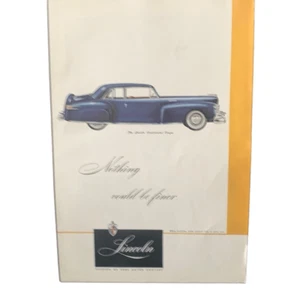 Anuncio publicitario Lincoln Continental 1947 vintage cupé azul - Imagen 1 de 4