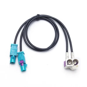 Car Stereo FM Radio Antenna Adapter Cable for VW Golf Polo Passat Tiguan Touran - Picture 1 of 5