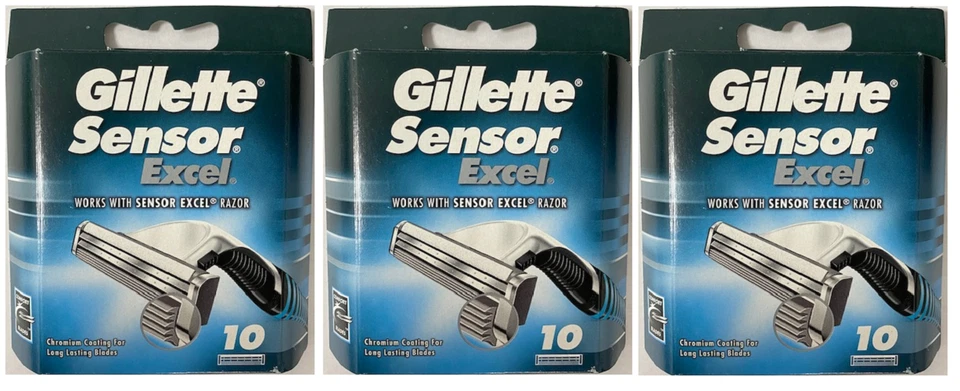 Gillette Sensor Excel Razor Blades - 30 Cartridges - Image 1 of 1