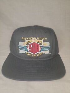 Vintage 1995 79th Indianapolis  Indy 500 Black Snapback Hat Cap Distressed