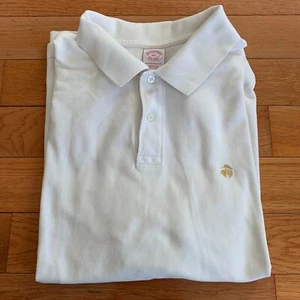 Brooks Brothers Performance Polo 100% Cotton White Mens XXL 2XL - Picture 1 of 8