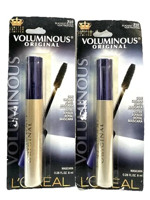 2 loreal voluminous original 310 blackest black 0.28oz ea READ DESCRIPTION - Image 1 of 2