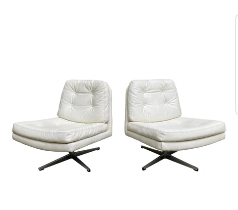 Vintage Milo Baughman style Swivel Lounge Chairs Cover