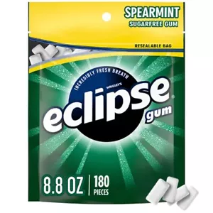 ECLIPSE Spearmint Sugar Free Chewing Gum Refill Pouch, 8.8 Ounce (180 Pieces) - Picture 1 of 8