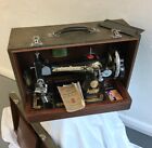 Singer 28K Hand Crank Sewing Machine c/w Manual & Accessories + Extension Arm.