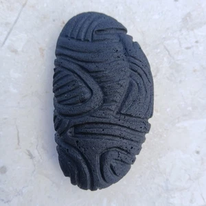 Vintage Hawaiian Tiki Abstract stone Head Bird Palmstone Palm Stone Carving - Picture 1 of 11