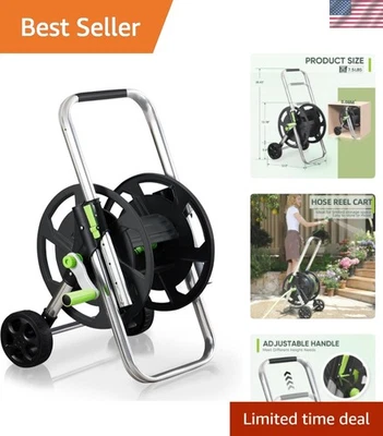 Carro de carrete de manguera de jardín portátil: tiene capacidad para 75-150 pies, ajustable con conexión rápida Foto 1 de 4