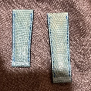 Rare Genuine Rolex Leather Strap / Band For Daytona Beach 20mm Blue - Picture 1 of 18