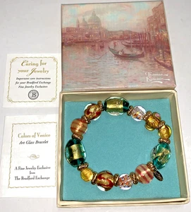 Thomas Kinkade Colors of Venice Artisan Glass Bead Bracelet - Picture 1 of 12
