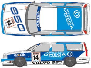 SHUNKO Decal Sheet 1:24 Scale Volvo 850 Estate 1994 BTCC # SHK-D136 - Foto 1 di 4
