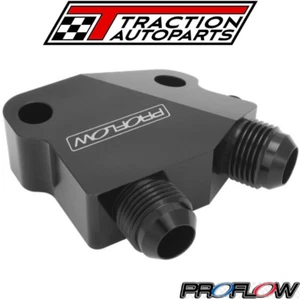 Oil Cooler Adapter, GM LS, Male -10AN, Billet Aluminium, Black Anodised, With Li - Picture 1 of 5