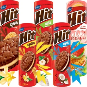 Bahlsen Hit Hazelnut,Coconut,Strawberry,Vanilla,Cocoa Creme Sandwich Biscuits - Picture 1 of 8