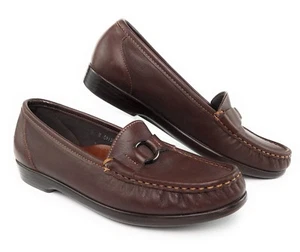 SAS Orthopedic Tripad Comfort Slip On Moccasin Shoes Womens Sz 8 N Brown Leather - Picture 1 of 8