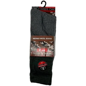 Merino Wool Socks 2 Pairs for Winter Ski & Trailing, Timber Oak - Bild 1 von 1