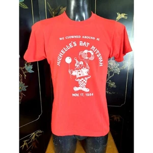 Mens L Tshirt Vintage 1984 Michelle's Bat Mitzvah Killer Clown Single Stitched - Picture 1 of 4
