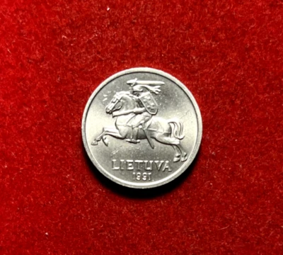 Lithuania 1991 Centas UNC Aluminum Coin KM#85 T4087a - Image 1 of 2