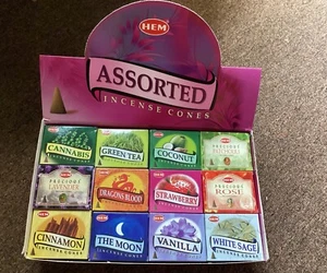 120 HEM Incense Cones ~ 1 of Each Pictured ~ 12 Boxes of 10 ~ No Subs - Picture 1 of 1