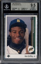 1989 Upper Deck #1 Ken Griffey Jr Star Rookie RC BGS 9.5