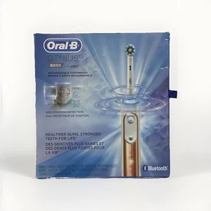 Oral-B Genius 8000 Electric Rechargeable Toothbrush - Rose Gold--VERY GOOD - Picture 1 of 7